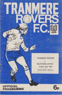 Tranmere Rovers v Southend United Match Programme 1975-04-18